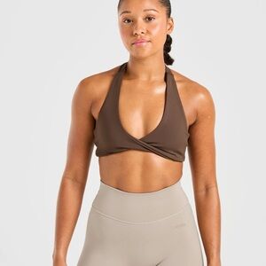 NWT AYBL Essential Halter Neck Sports Bra